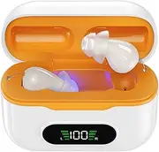 32-Channel Mini Hearing Aids, Automatic Noise Cancellation CIC Hearing Aids for Seniors, Super Clear Sound, Long-Lasting Battery Rechargeable Hearing Aids with Invisible Design(White)
