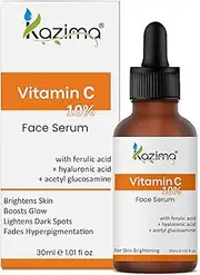 KAZIMA Vitamin C Serum with Aloe Vera Extract, Hyaluronic Acid, Cucumber Extract for Face(30ml)