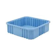 Metro TB92050BAS Static Dissipative Polypropylene Tote, Blue, 16.5" x 16.5" x 5