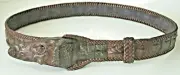 BELT Crocodile Leather CROC HEAD Genuine Hide with High Ridges hand made