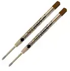 2 PACK BROWN Parker Style Ballpoint Pen Refills by Monteverde USA