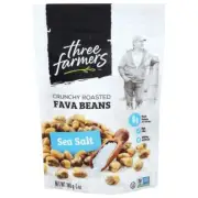 Three Farmers Sea Salt Crunchy Roasted Fava Beans - 5 Ounce (Pack of 6)