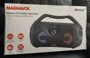 Stereo portable speaker with color changing rgb lights