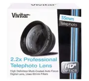 Vivitar 18-55mm f/1.2-1.2 Fixed Zoom 2.2X Telephoto Lens, Black
