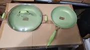 ATERNA non stick cookware sets 13 PCs, Green