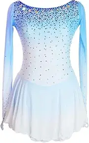 [Zagitova] Ice Figure Skating Dress for Girls Roller Skating Outfits for Women, Ice Skating Clothes for Competition