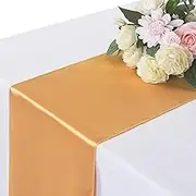 Table Runners 30x274cm Satin Table Runners Long Bright and Smooth Silk Fabric for Wedding Reception Party Decorations Chair Sashes Bows