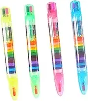 OFFIGAM 20pcs Colorful Oil Paint Pen Crayons Replaceable Colors Drawing Pens for Supplies for Creative Drawing and Painting Activities Random Color