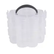 3-Tier Clear Plastic Stackable Organiser Storage Hobby Craft Box Container2809