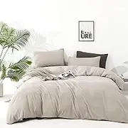 Luxlovery Beige Comforter Set King Light Khaki Bedding Set Oatmeal Light Taupe Blanket Quilts 3 PCS Comforter Cream Beige King Size Comforter Set Women Men