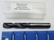 AME 12MM 2-FLUTE SOLID CARBIDE COOLANT FED SCREW MACHINE LENGTH DRILL