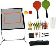 Frediuo Badminton Net Set with Carry Bag Versatile Convenient Easy Installation Sports Net with Rackets Stand for Backyard Training
