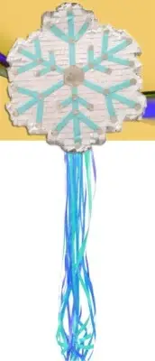 Snowflake Pinata Frosty Party Winter Piñata birthday games Pull string Hit stick