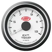 SAAS Exhaust Temp Gauge 300°-1300° 52mm White Muscle Series SG-EXT52W