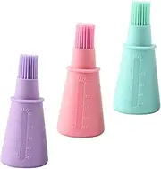 Mipcase 3Pcs Food Grade Silicone Oil Brush High Temperature Resistant Basting Tools for Cooking Baking for Outdoor Grilling Housewarming Present