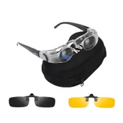 Adjustable Focus Fishing Telescope with Myopia Clip - Yellow & Gray