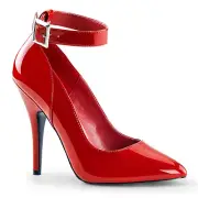Pleaser Seduce-431 5" Red Patent Ankle Strap Pump High Heels
