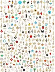 JIALEEY 300Pcs Charms for Jewelry Making, Wholesale Bulk Lots Assorted...