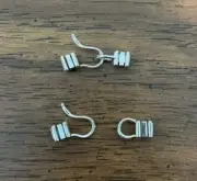 4x4 Square Sterling Silver Cord End Clasp - Hook & Eye Cord Crimp