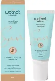 Wotnot Natural Face Sunscreen 40 SPF Tan BB Cream 60g