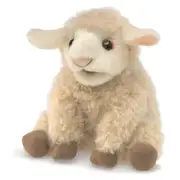 NEW PLUSH SOFT TOY Folkmanis 3129 Woolly Small Lamb Full Body Hand Puppet