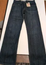 Levi's 514 Straight Fit Boys Size 16 Slim Denim Blue Jeans (28x28) 100% Cotton