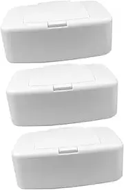 PAMINGONO 3pcs Wet Tissue Holder Minimalist Design Tissue Dispenser for Home Office Spacious Storage Box Easy Installation Convenient Wipe Container Decor