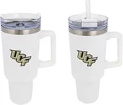 Desert Cactus UCF University of Central Florida Knights Large Insulated Stainless Steel Handle Lid Straw Reusable Double Walled Cup Hot Cold Drinkware Laser Etched (40oz Ounce Rally Tumbler Design B)