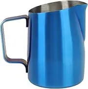 Stainless Steel Milk Frothing Pitcher, Coffee Frother for Milk Foaming, Milk Frothing Pitcher Jug Coffee Spoons Frother Steamer Cup Foam Making for Coffee, Cappuccino, Latte (600ml)