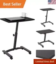 Airlift Height Adjustable Mobile Rolling Laptop Cart Computer Workstation Des...