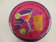Cosmopolitan Shan Bright Color Cocktail Theme Party 7" Paper Dessert Plates