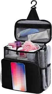 [Generic] Shower Caddyy Bag - 24.99x14.15x25.5cm Empty Mesh Shower Bag With Hook | Large Multi-pocket Hanging Mesh Shower Organizer | Shower Bag For Dorm, Quick Dry Toiletry Bag Bathroom Organizer