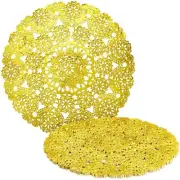 60Pcs Round Paper Placemats Disposable Table Mats for Home Party Dining Table