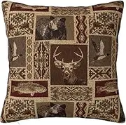 ALLiYa Bear Deer Double Sided Plush Pillowcase (Multiple Sizes) Pillow Sofa Bed Pillow Interior Decoration Pillow