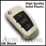 Audi White Remote Flip Key Cover Case Skin Shell Cap Fob Protection Bag Hull 58