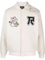 [Ripndip] logo-print zip-up jacket M Neutrals