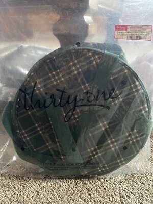 Thirty-One Expandable Insulated Cooler Bag In Evergreen Plaid