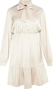 [ZITHA] Women's Midi Dress with Flounce Dress