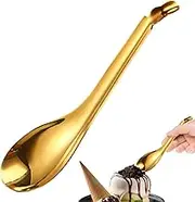 Caviar Colander - Molecular Rolled Spoons Stainless Steel Cooking Gadgets Sticky Cooking Gadgets Bar Spoon Silver Bar Spoon for Sauces Stews Caviar Sauces Cereal