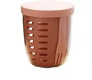 AIMALL Portable Leak-Proof Fruit Cup with Fork, Large Capacity Sealed Storage Salad Container, Picnic Plastic Cup, 4.92 x 4.13 Inches
