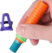 Chalk Holders for Kids – Crayon Extender Tool, Drawing Aid Grip | Multi-Use Holder with Sharpener Function, Adjustable Lengthener for Crayons and Pastels, Drawing Tool for Classroom Use