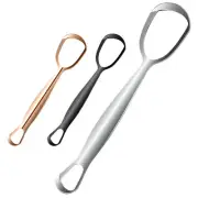 Stainless Steel Tongue Scraper Tongue Metal Cleaner Dental Fan-Shaped Oral Care
