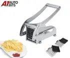 Potato Chipper Chip Chopper Cutter Slicer Maker & 2 Steel Edges French Fries