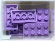 LEGO Parts - Medium Lavender Plate 2 x 4 - No 3020 - QTY 5