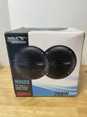 Boss Audio 6.5" MR60B Speakers Black 200W [MR60B] Marine 2 Way Full Range System