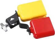 QUMIIRITY Percussion Instrument Plastic Jam Block Set High/low Tone Cowbell Bell Rhythm Sticks for Boys and Girls Easy to Clean