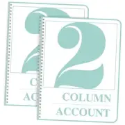 2 Pack Ledger Books Columnar Log Books Accounting Notebook for 2 Column