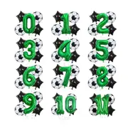 32 Inch Green Soccer Balloons 5 Pieces Set World Cup Birthday Party Decoration