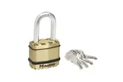 Master Lock Excell Brass Finish Padlocks (Multi Colour) (45mm - 38mm Shackle)