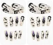 Ipetboom Halloween False Nails 2 Boxes Set Full Cover Nail Kit Manicure Decor